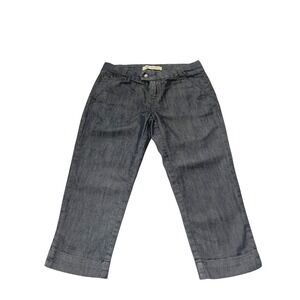 Blue Epic Womens Dark Wash Denim Capris Cropped Straight Leg BEM-43434 Size 4